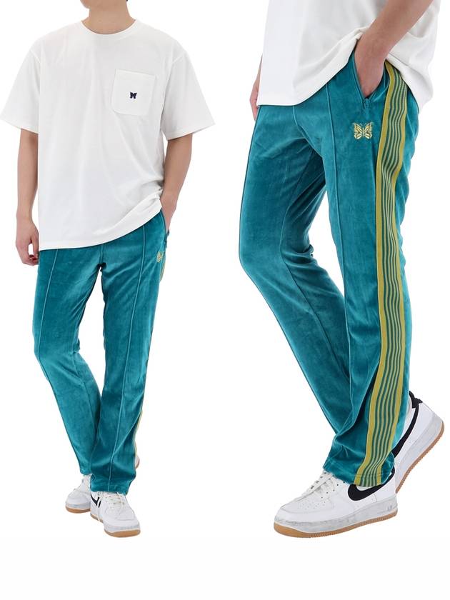 narrow track pants turquoise - NEEDLES - BALAAN 2