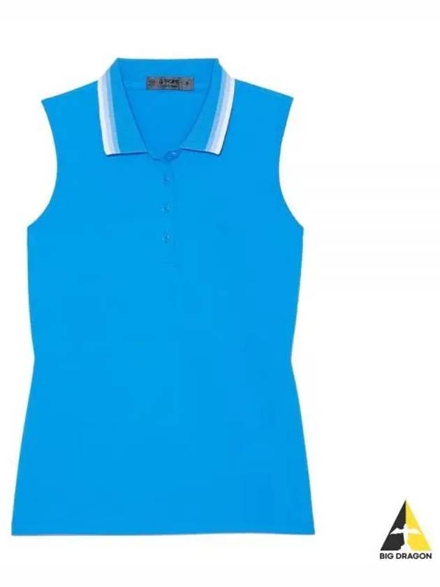 Women'S Tech Nylon Polo Sleeveless Blue - G/FORE - BALAAN 2