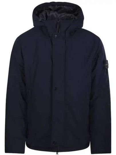 Techno Fabric Hooded Jacket Navy - STONE ISLAND - BALAAN 2