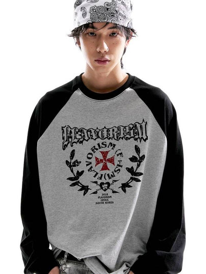 Laurel Raglan Long Sleeve T-Shirt Melange - FLAVORISM - BALAAN 2