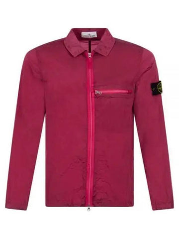 Nylon Metal Econyl Regenerated Over Long Sleeve Shirt Cyclamen - STONE ISLAND - BALAAN 1