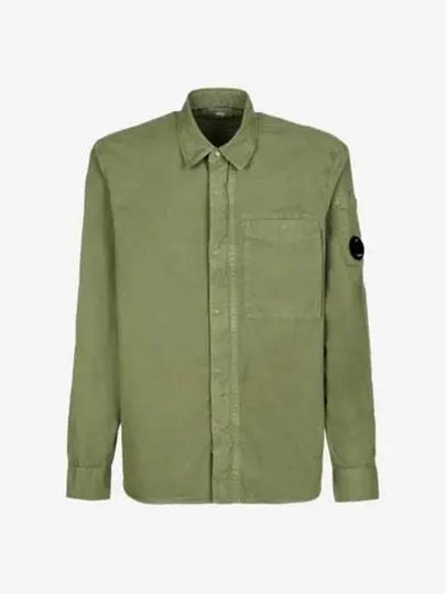 Gabardine Utility Long Sleeve Shirt Bronze Green - CP COMPANY - BALAAN 2