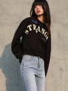 Hello Stranger Cocoon Sweatshirt Black - SORRY TOO MUCH LOVE - BALAAN 1