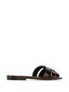 Tribute Tortoiseshell Patent Leather Mules Havana - SAINT LAURENT - BALAAN 4