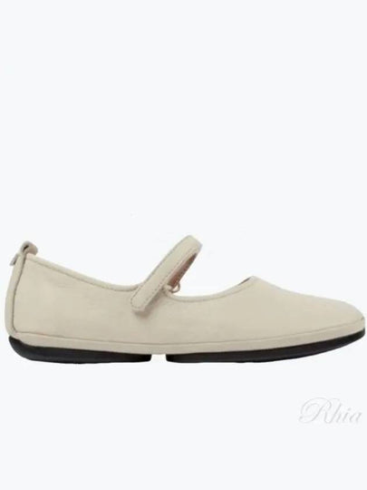 Right Leather Mary Jane Flat Shoes Grey - CAMPER - BALAAN 2