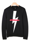 Lightning Double Jersey Sweatshirt Black - NEIL BARRETT - BALAAN 2