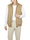 Logo Zip-Up Vest Beige - HERNO - BALAAN 6