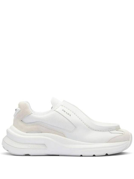 System Panel Low-Top Sneakers White - PRADA - BALAAN 1