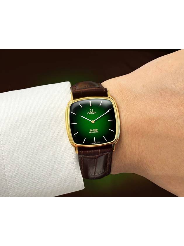 Vintage DeVille Green Two Tone Dial Men s Quartz Watch - OMEGA - BALAAN 9