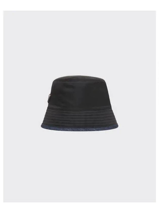 Re-Nylon Denim Bucket Hat Black Blue - PRADA - BALAAN 2