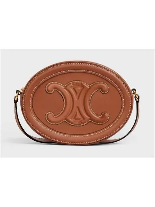 Oval Purse Smooth Calfskin Cross Bag Brown - CELINE - BALAAN 2