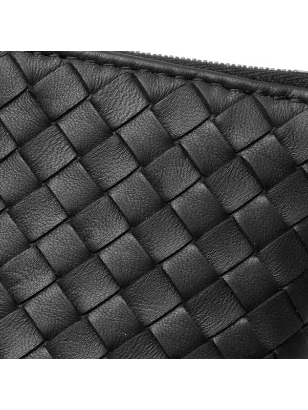 Intrecciato Strap Clutch Bag Black - BOTTEGA VENETA - BALAAN 8