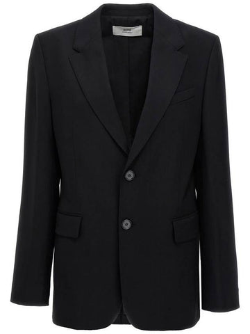 Suit Jacket HBV007 VI0007 001 BLACK - AMI - BALAAN 1