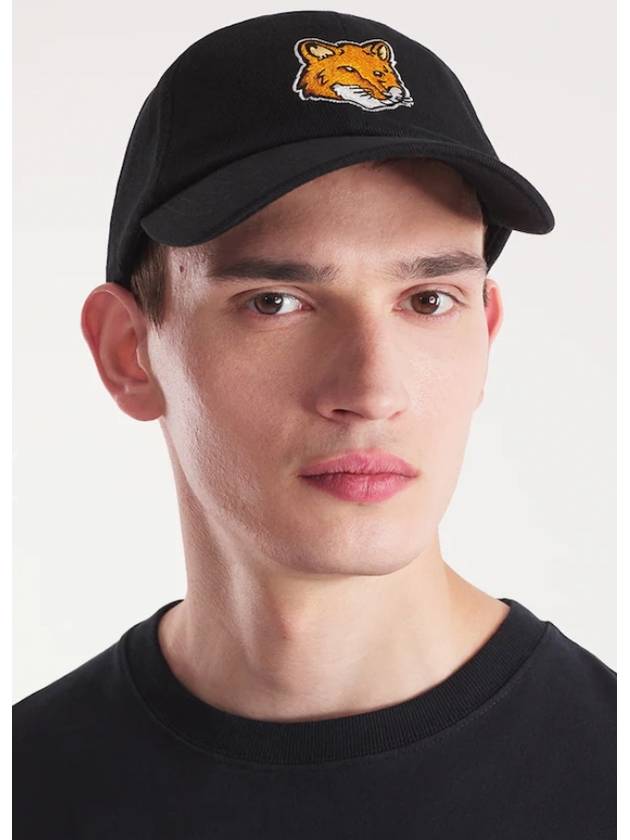 Large Fox Head 6P Ball Cap Black - MAISON KITSUNE - BALAAN 3