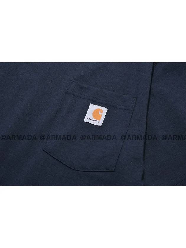 K87 Workwear Pocket Short Sleeve T Shirt Navy - CARHARTT - BALAAN 5