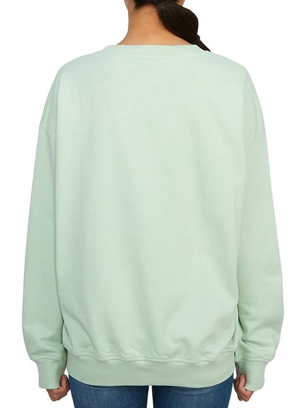 Logo Crew Neck Sweatshirt Aqua Form - GANNI - BALAAN 6