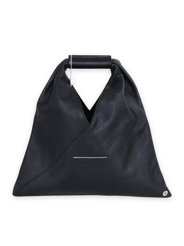 Triangle Leather Mini Tote Bag Black - MAISON MARGIELA - BALAAN 1