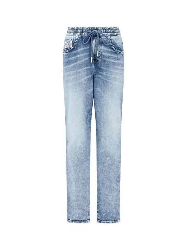 Women s Logo Embroidered Washed Jogged Jeans D TAIL Blue - DIESEL - BALAAN 1