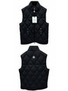 1A00078 549SK 999 Back Logo Patch Down Vest Black Men s Jacket TJ - MONCLER - BALAAN 4