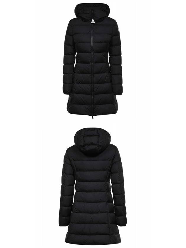 Gie Hood Long Down Padding Black - MONCLER - BALAAN 5