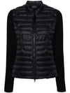 Women's Padded Cotton Zip-Up Cardigan Black - MONCLER - BALAAN 2