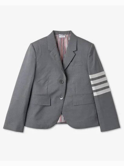 Plain Weave Suiting Classic 4 Bar Jacket Medium Grey - THOM BROWNE - BALAAN 2