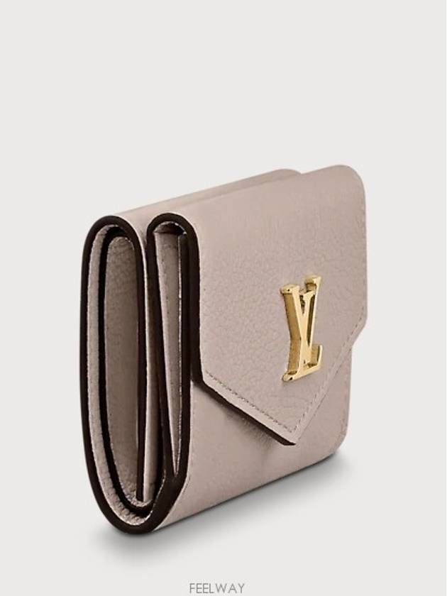 Lock Mini Half Wallet Grey - LOUIS VUITTON - BALAAN 3