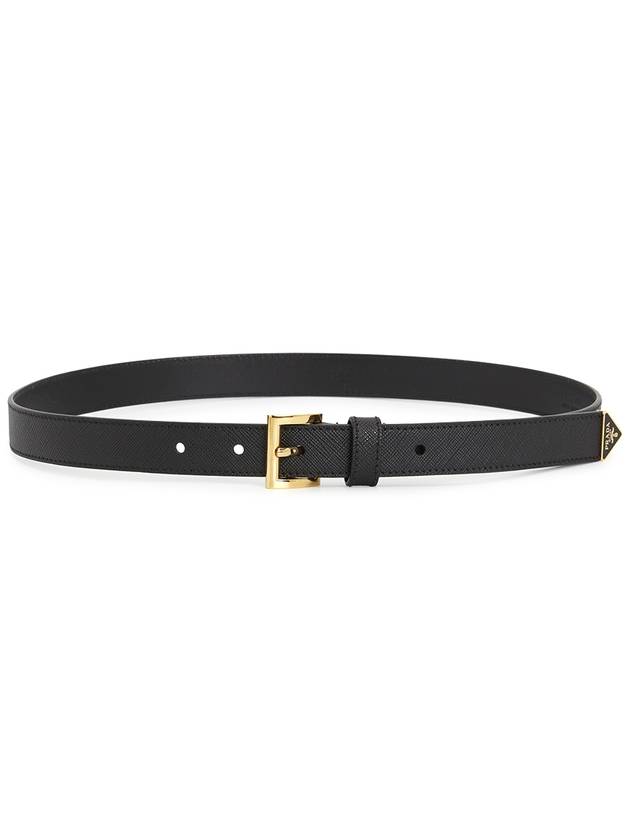 Saffiano Leather Belt Black - PRADA - BALAAN 3