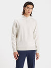 Men's V-Neck Half Zip Merino Wool Knit Top Ivory - G/FORE - BALAAN 5