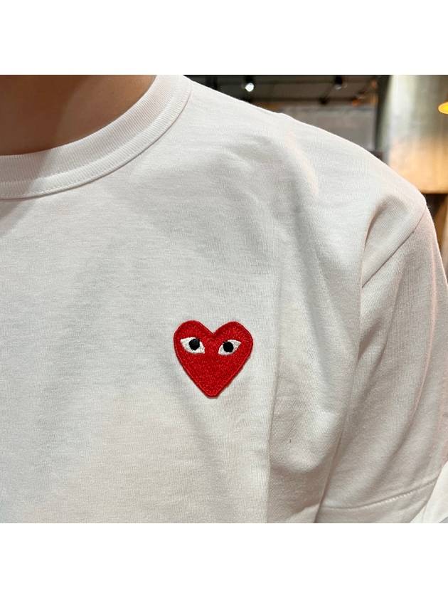 Play Red Heart Waffen Short Sleeve T-Shirt White P1 T108 2 - COMME DES GARCONS - BALAAN 7