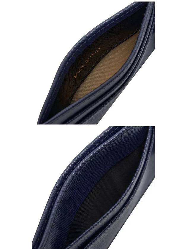 Logo Saffiano Card Wallet Navy - MARNI - BALAAN 5