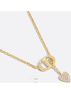 CD Navy Necklace Gold Finish Metal Silver Tone Crystal - DIOR - BALAAN 3