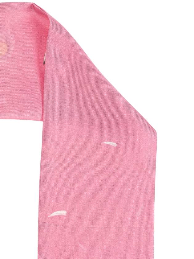 Moschino Silk Scarf With Floral Motif, Women's, Pink - MOSCHINO - BALAAN 3