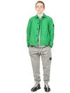 Cotton Nylon Tela Primaloft Over Long Sleeve Shirt Bright Green - STONE ISLAND - BALAAN 4