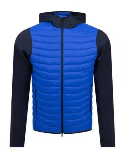 Men's Holden Quilt Hybrid Hooded Jacket Club Blue - J.LINDEBERG - BALAAN 2