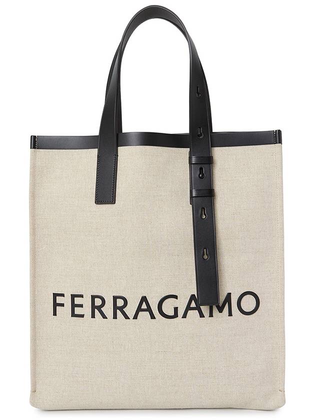 Signature Tote Bag Natural - SALVATORE FERRAGAMO - BALAAN 2