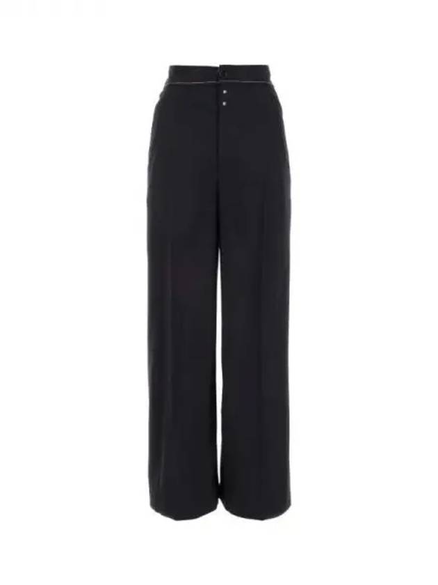 Top Stitched Wide Pants Black - MAISON MARGIELA - BALAAN 2