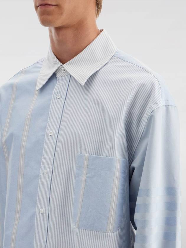 Oversized long sleeve shirt blue - THOM BROWNE - BALAAN 4