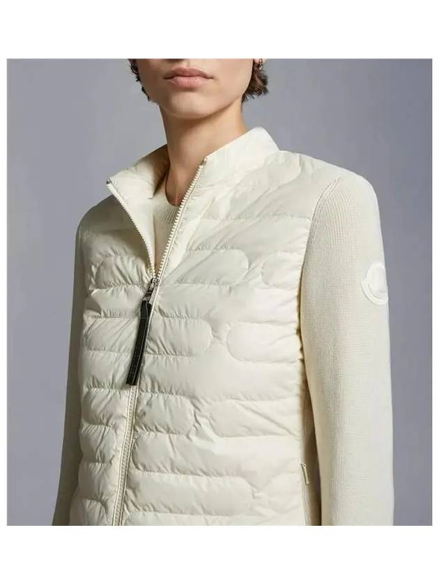 Women's Padded Down Cotton Zip-Up Jacket White - MONCLER - BALAAN 3