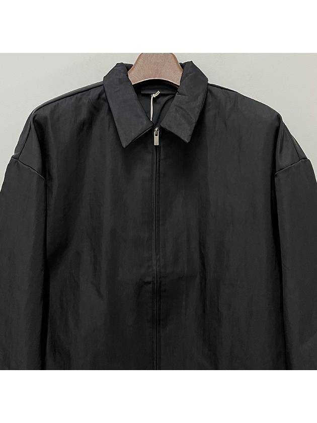 Essential Back Logo Textured Nylon Trucker Jacket Black - FEAR OF GOD ESSENTIALS - BALAAN 5