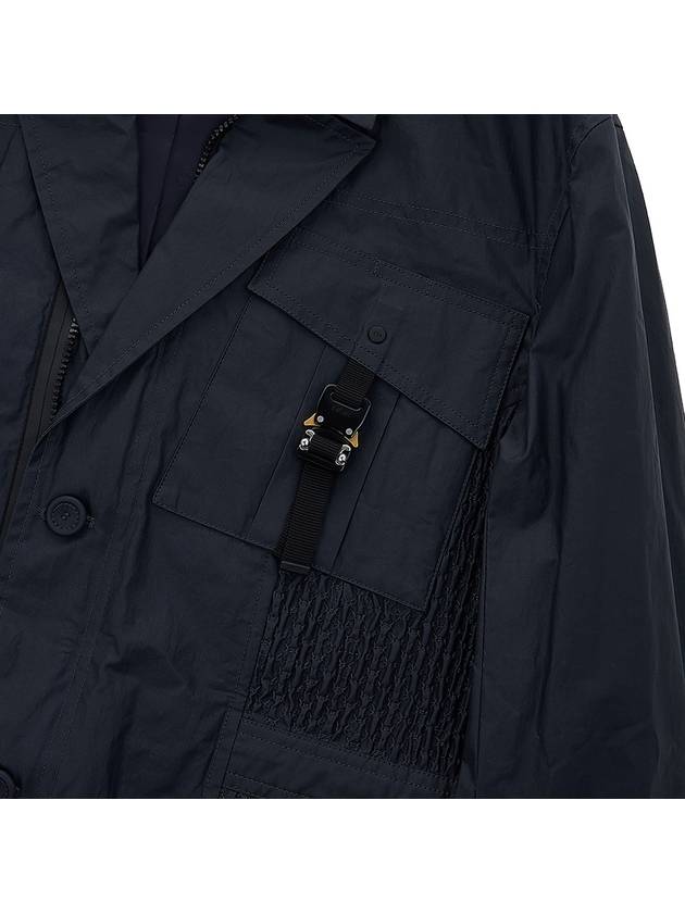 Poplin Workwear Waxed Cotton Jacket Navy - DIOR - BALAAN 7