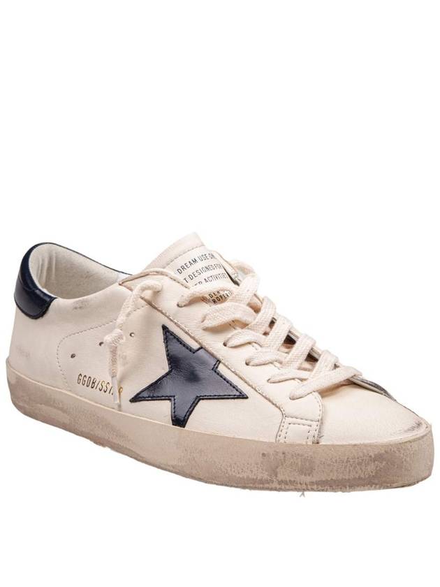 Superstar Beige Night Blue Heel Tab Sneakers - GOLDEN GOOSE - BALAAN 3