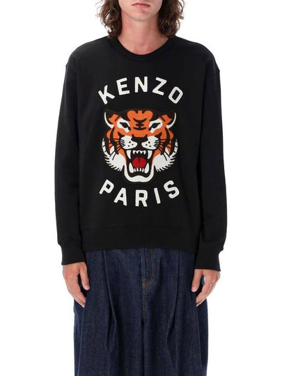 Lucky Tiger Embroidered Sweatshirt Black - KENZO - BALAAN 2