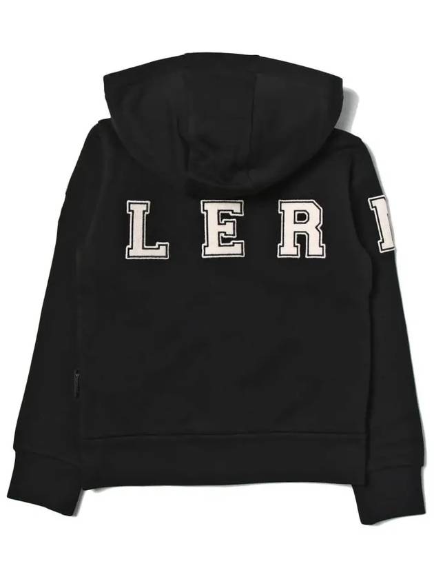 Kids Lettering Hooded Zip Up Jacket Black - MONCLER - BALAAN 4