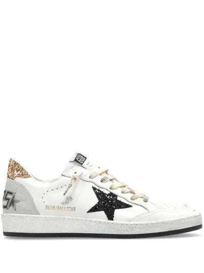 Ball Star Gold Tab Leather Low Top Sneakers White - GOLDEN GOOSE - BALAAN 2