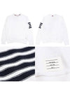 Open Raschel Stitch 4-Bar Sweatshirt White - THOM BROWNE - BALAAN 9