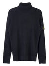 Wappen Patch Wool Turtleneck Black - STONE ISLAND - BALAAN 10