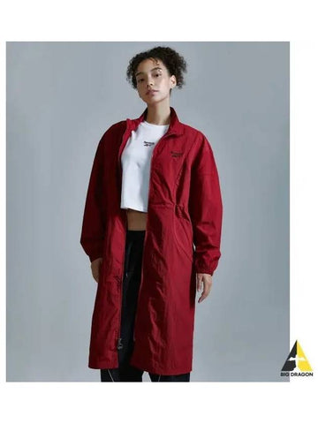 Ripstop Trench Coat Women Red - REEBOK - BALAAN 1