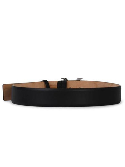 Max Mara 'Classic 40' Black Leather Belt - MAX MARA - BALAAN 2