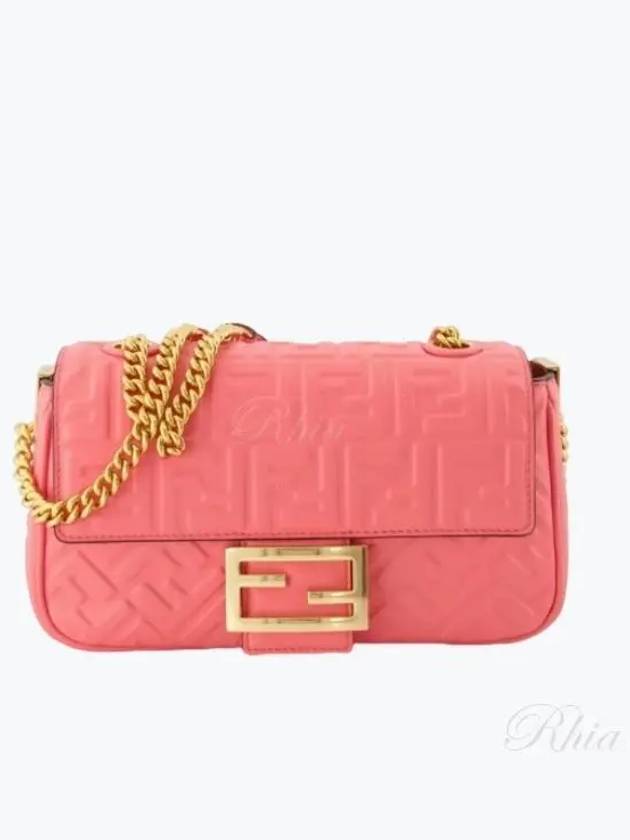 Baguette Medium Nappa Leather Chain Shoulder Bag Pink - FENDI - BALAAN 2